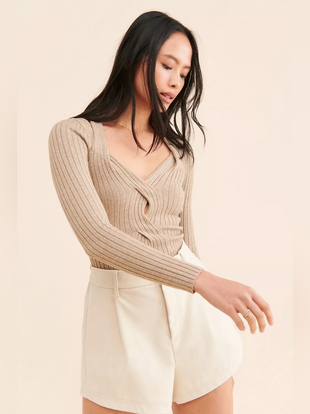 ASTR the Label Twist Front Sweater